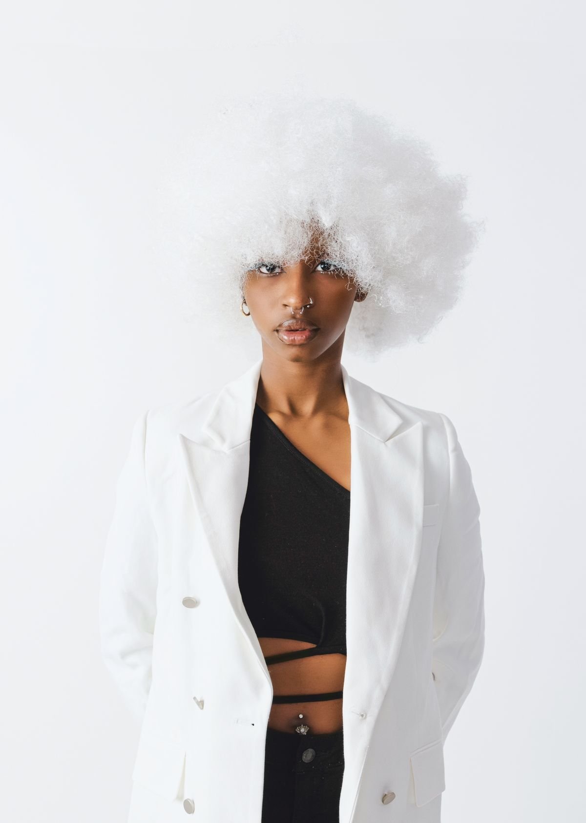 Perruque bouclée afro kinky curly avec closure 16 pouces