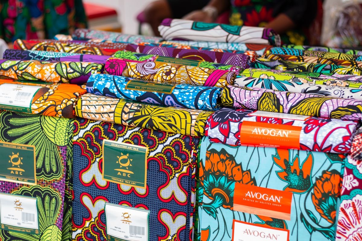 Pagne Woodin imprimé géométrique 6 yards qualité supérieure