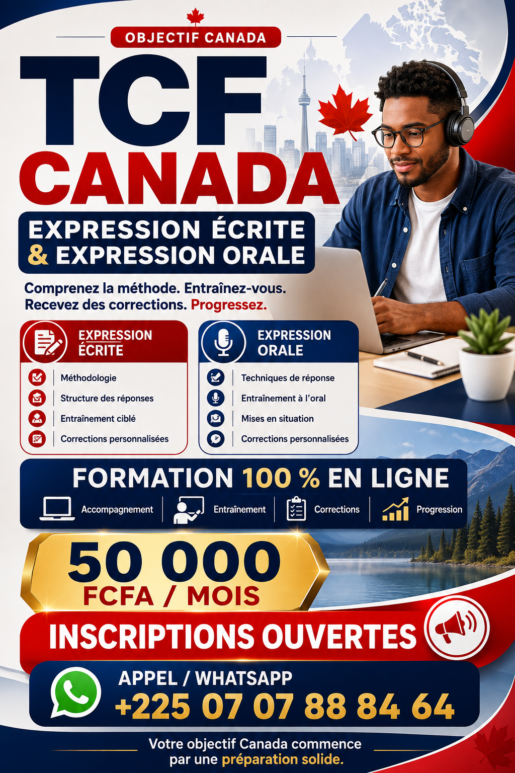 Préparation tcf canada – expression écrite & orale – cours en ligne