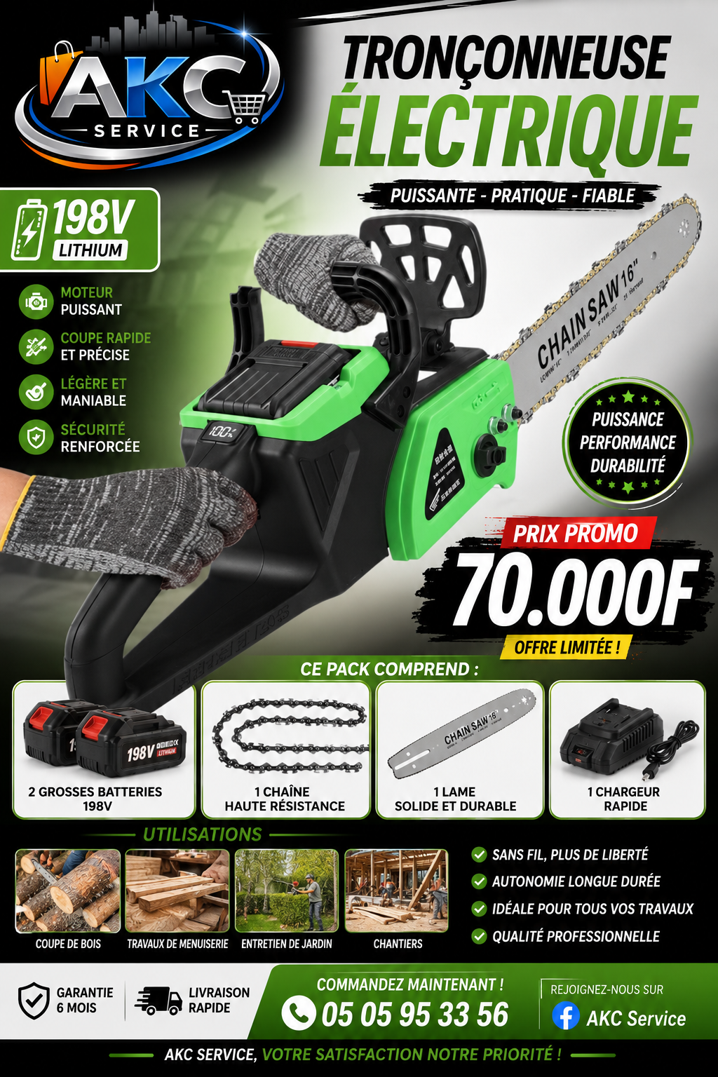 Tronçonneuse à batteries